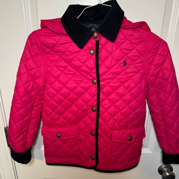 Polo Ralph Lauren Pink Quilted Barn Jacket Size M (8-10) - Picture 3 of 5